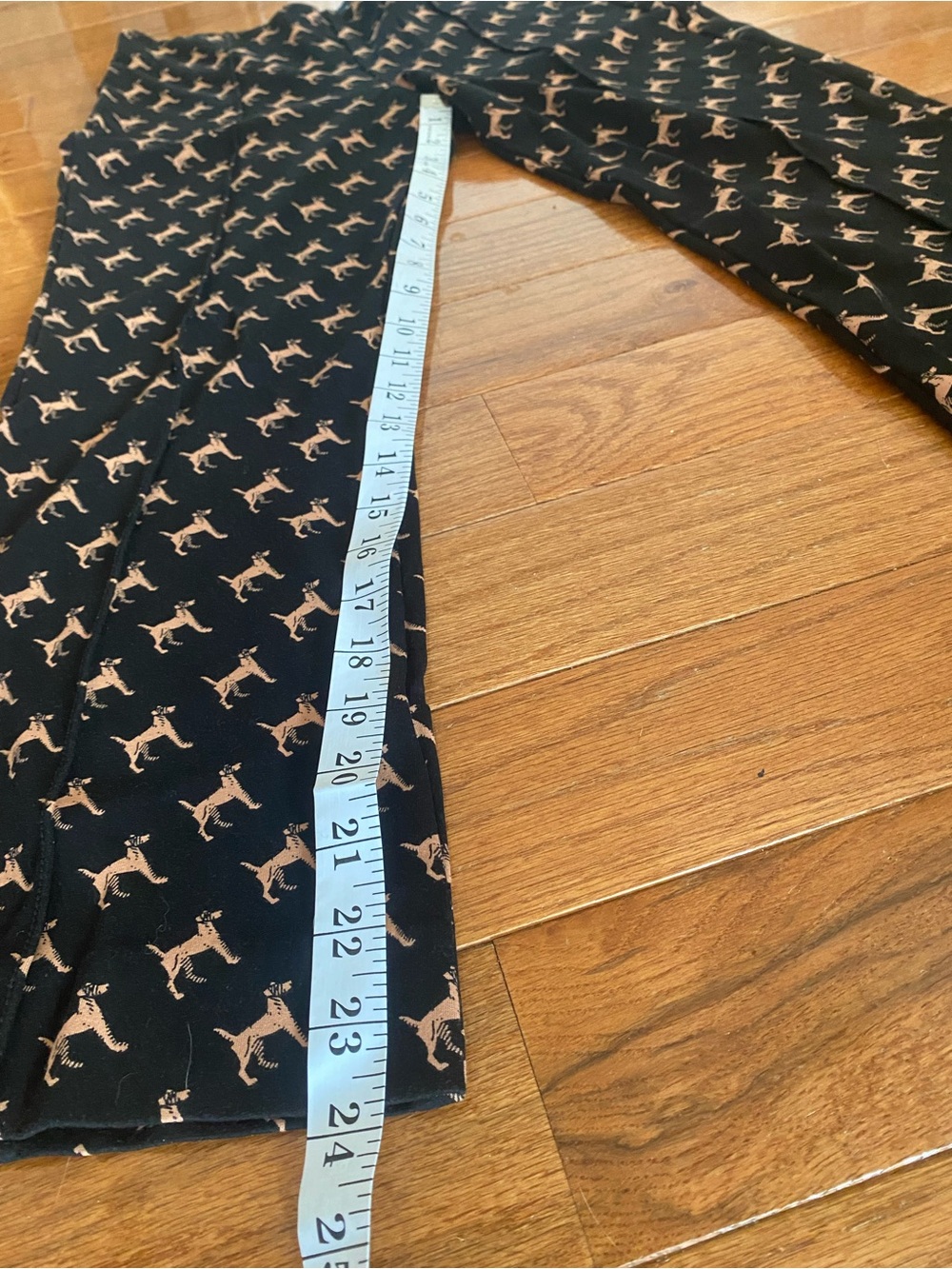 Anthropologie Maeve The Margot Dog Print Cropped Flare Pull On Pants Black M - Picture 10 of 13